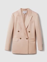Reiss Pink Eve Double Breasted Satin Blazer - Image 2 of 6