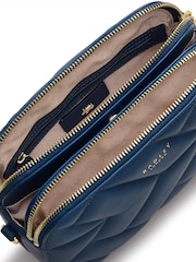 Radley London Medium Blue Dukes Place Quilt Zip Top Cross-Body Bag - Image 4 of 5