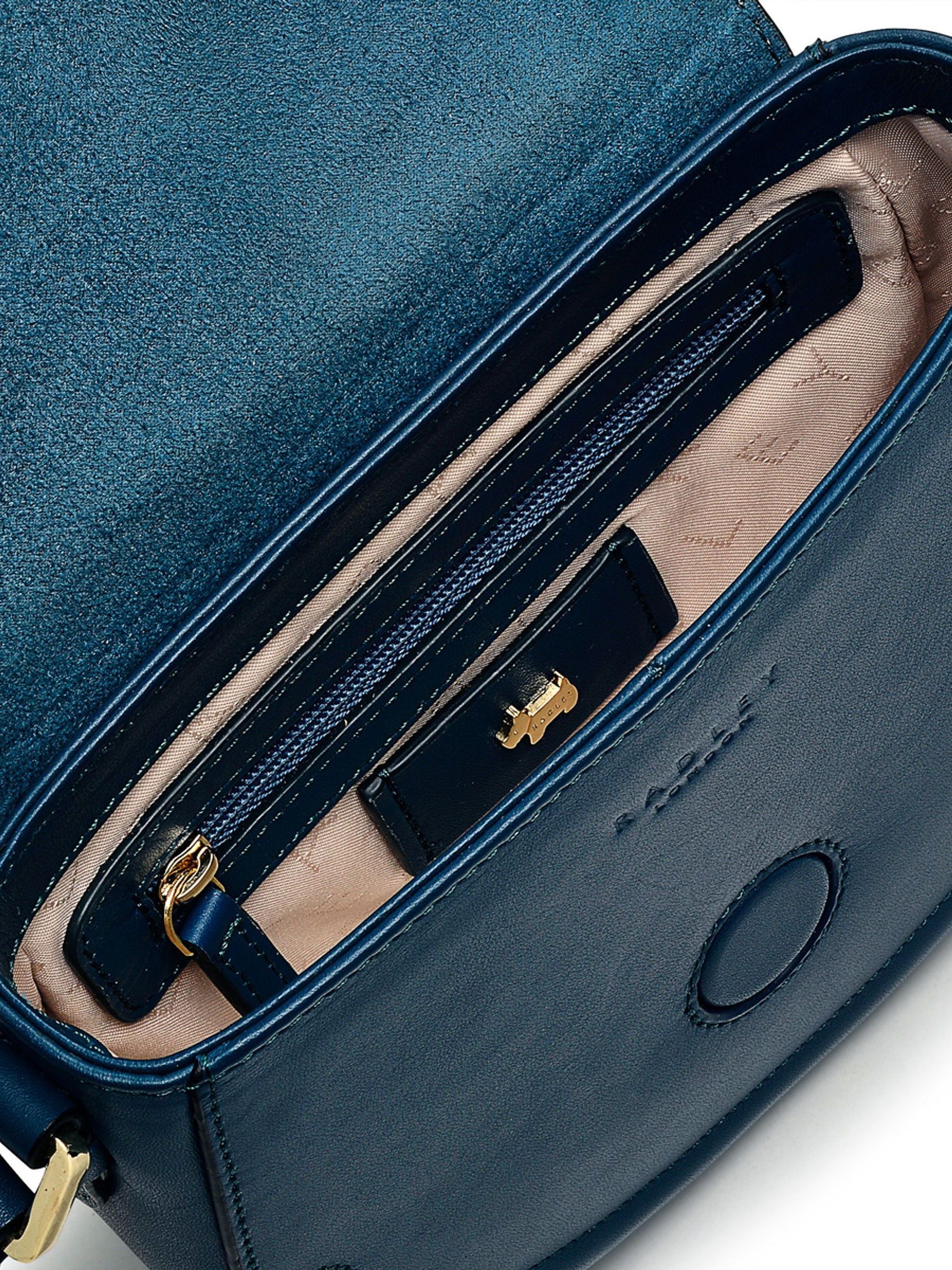 Radley London Blue Saddle Street Small Flapover Cross Body Bag