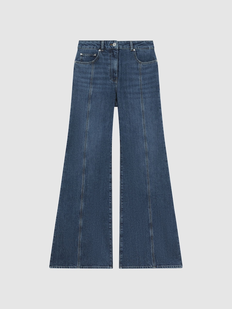 Vaqueros acampanados con costura delantera Juniper de Reiss - Imagen 2 de 6