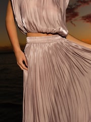 Gold Glossy Satin Top - Image 4 of 6