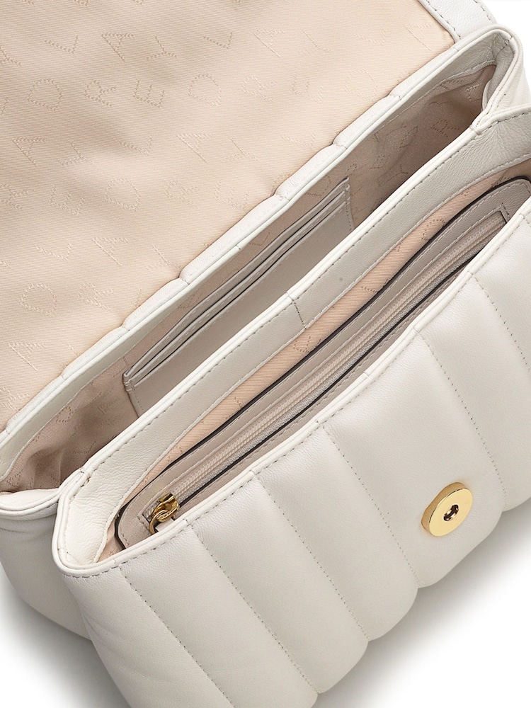 Radley London Mill Bay - Padlock Quilt Medium Flapover White Cross Body Bag - Image 4 of 4 Radley London Mill Bay - Padlock Quilt Medium Flapover White Cross Body Bag - Image 4 of 4