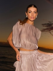 Gold Satin Maxi Skirt - Image 2 of 6