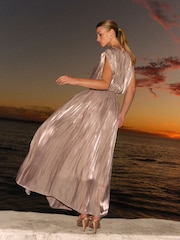 Gold Satin Maxi Skirt - Image 3 of 6