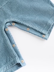 Blue Corduroy 100% Cotton Baby Dungarees and Bodysuit Set (0mths-2yrs) - Image 6 of 9