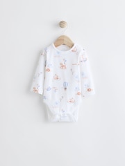 Blue Elephant Print Baby Velour Dungarees and Bodysuit Set (0-18mths) - Image 2 of 8