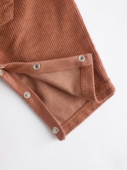 Rust Brown Cord 100% Cotton Baby Dungarees and Bodysuit Set (0mths-2yrs) - Image 9 of 9