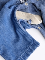 Blue Elephant Baby Denim Dungarees and Bodysuit Set (0mths-2yrs) - Image 10 of 10