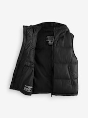 Black Hooded Padded Gilet (3-16yrs) - Image 10 of 12