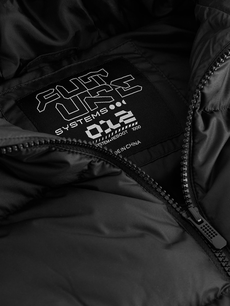 Black Hooded Padded Gilet (3-16yrs) - Image 12 of 12