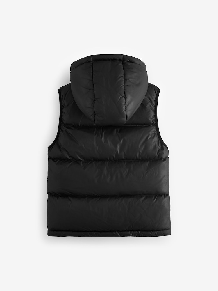 For Kids Kids Black Body Warmer Buy Black Hooded Padded Gilet (3