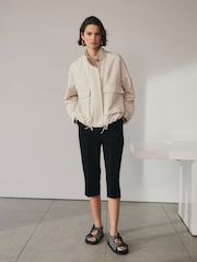 Black Cropped Capri Trousers - Image 2 of 7