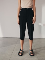 Black Cropped Capri Trousers - Image 3 of 7