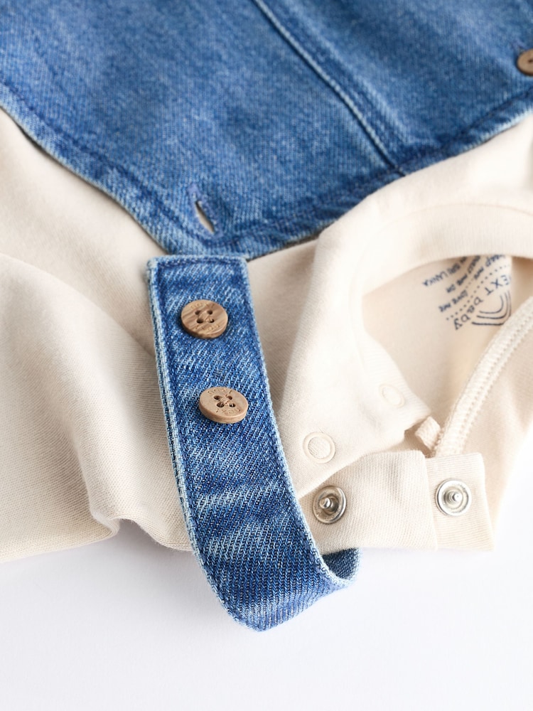 Plavo - Beba Teksas treger pantalone i Bodi set (0mths-2god) - Image 6 of 9