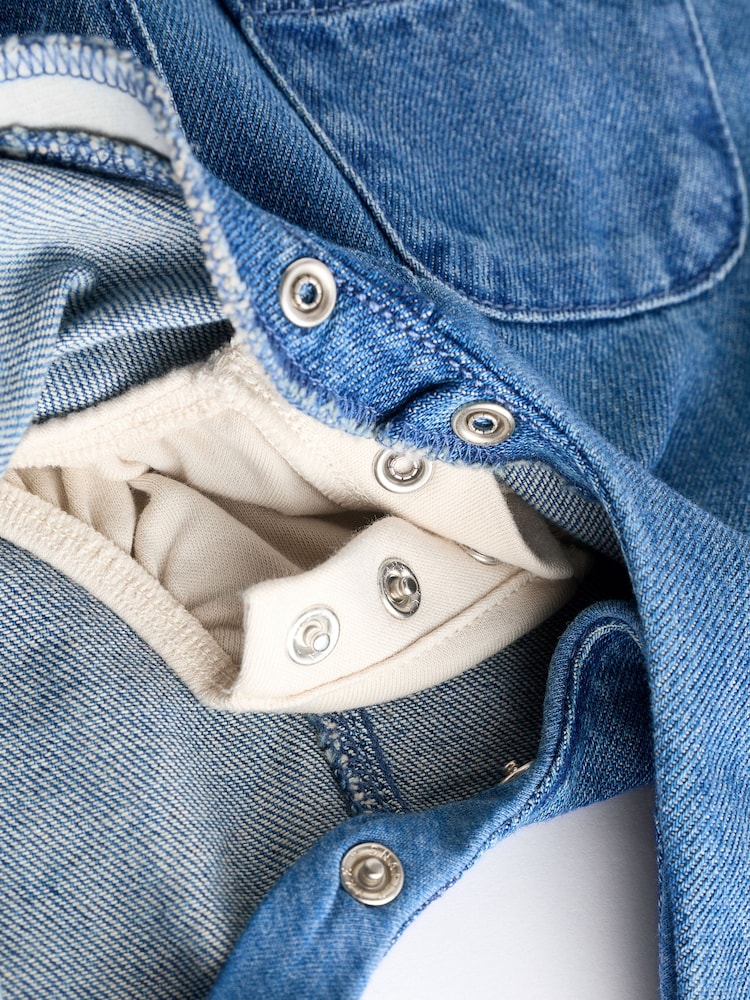 Blue Baby Denim Dungarees and Bodysuit Set (0mths-2yrs) - Image 9 of 9