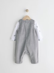 Grey Bear Corduroy 100% Cotton Baby Dungarees and Bodysuit Set (0mths-2yrs) - Image 2 of 8