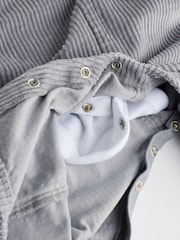 Grey Bear Corduroy 100% Cotton Baby Dungarees and Bodysuit Set (0mths-2yrs) - Image 6 of 8