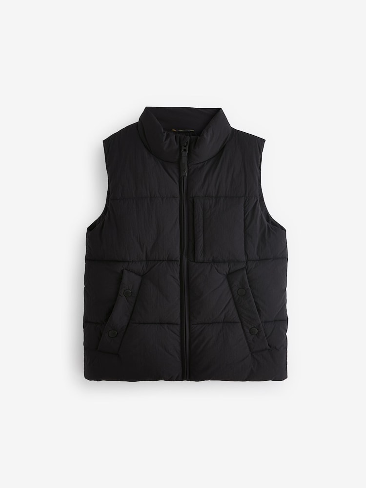 Black Padded Puffer Gilet (3-16yrs) - Image 1 of 5