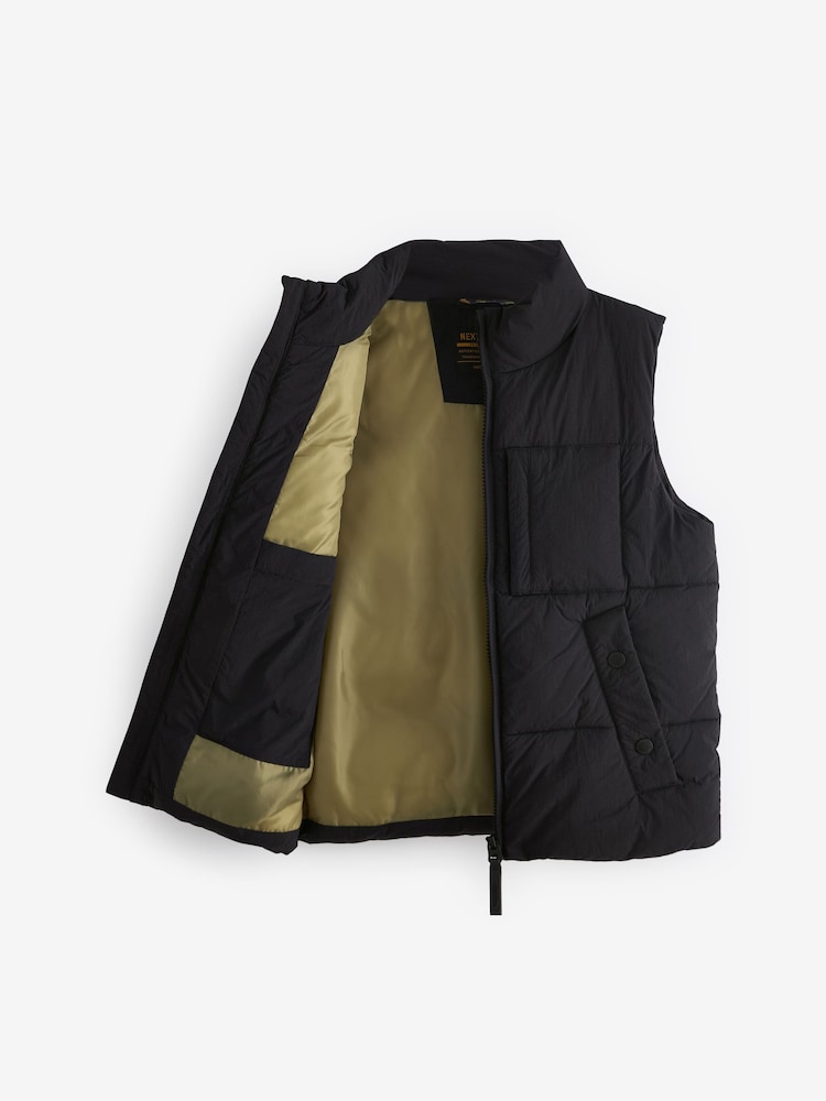Black Padded Puffer Gilet (3-16yrs) - Image 2 of 5