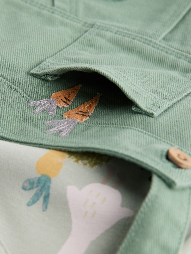 Green Farm Baby Twill Dungarees and Bodysuit Set (0mths-2yrs) - Image 7 of 7