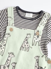 Salbeigrüne Giraffe - Set aus Latzhose und Body für Babys (0 Monate bis 2 Jahre) - Bild 8 von 12