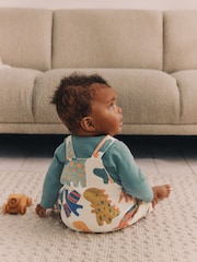 Mehrfarbig Dino - Set aus Latzhose und Body für Babys (0 Monate bis 2 Jahre) - Bild 3 von 11