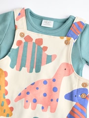 Mehrfarbig Dino - Set aus Latzhose und Body für Babys (0 Monate bis 2 Jahre) - Bild 7 von 11