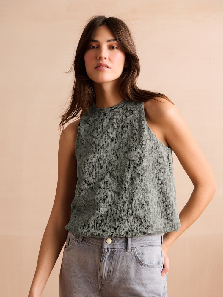 Grau - Bubblehem Strukturiertes Tanktop - Bild 1 von 6