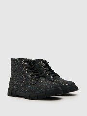 Schuh Chant Speckle Black Boots - Image 2 of 4