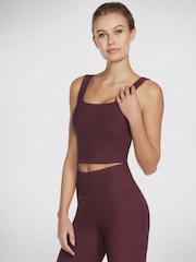 Skechers Red Goflex Rib Longline Bra - Image 1 of 3