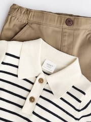 Mornarsko modra črtasta - Baby Woven100% Cotton Top and Trousers Set (0mths-2yrs) - Slika 13 iz 18