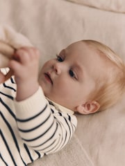 Mornarsko modra črtasta - Baby Woven100% Cotton Top and Trousers Set (0mths-2yrs) - Slika 5 iz 18