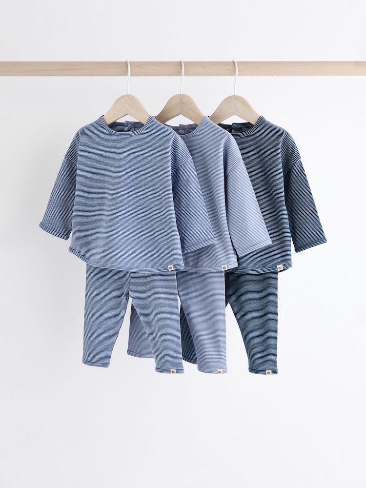 Blau - Oberteile und Leggings für Babys im 6-teiligen Set - Bild 1 von 16 Blau - Oberteile und Leggings für Babys im 6-teiligen Set - Bild 1 von 16