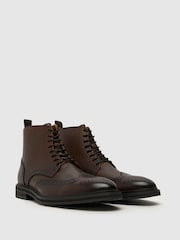 Schuh Draco Brogue Brown Boots - Image 2 of 4