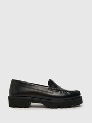 Schuh Lionel Chunky Leather Black Loafers - Image 1 of 4