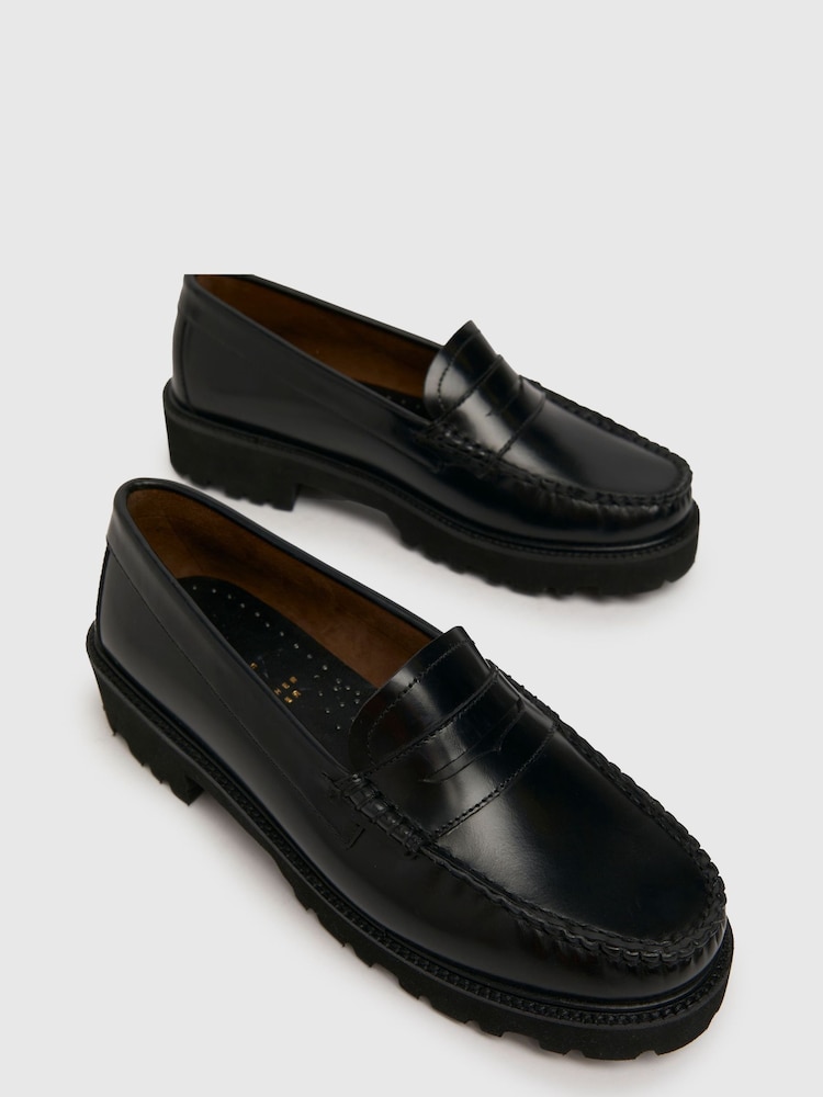 Schuh Lionel Chunky Leather Black Loafers - Image 3 of 4