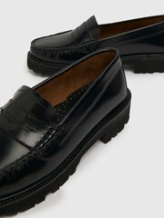 Schuh Lionel Chunky Leather Black Loafers - Image 4 of 4