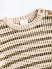 Green Stripe Baby Knitted Rib Top and Leggings Set (0mths-2yrs) - Image 10 of 14