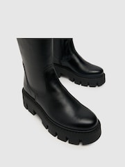 Schuh Dove Leather Chunky Knee Boots - Image 4 of 4