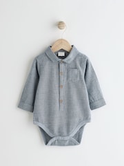 Azul marino - Conjunto de 3 piezas para bebé con camisa, pantalones y tirantes (0 meses - 2 años) - Imagen 3 de 10
