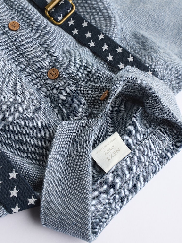 Navy Baby Shirt, Trousers and Braces 3 Piece Set (0mths-2yrs) - Image 6 of 10