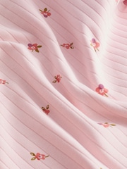 Pink/ White Ditsy Floral Snuggle Pyjamas 3 Pack (9mths-12yrs) - Image 10 of 10