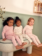 Pink/ White Ditsy Floral Snuggle Pyjamas 3 Pack (9mths-12yrs) - Image 4 of 10