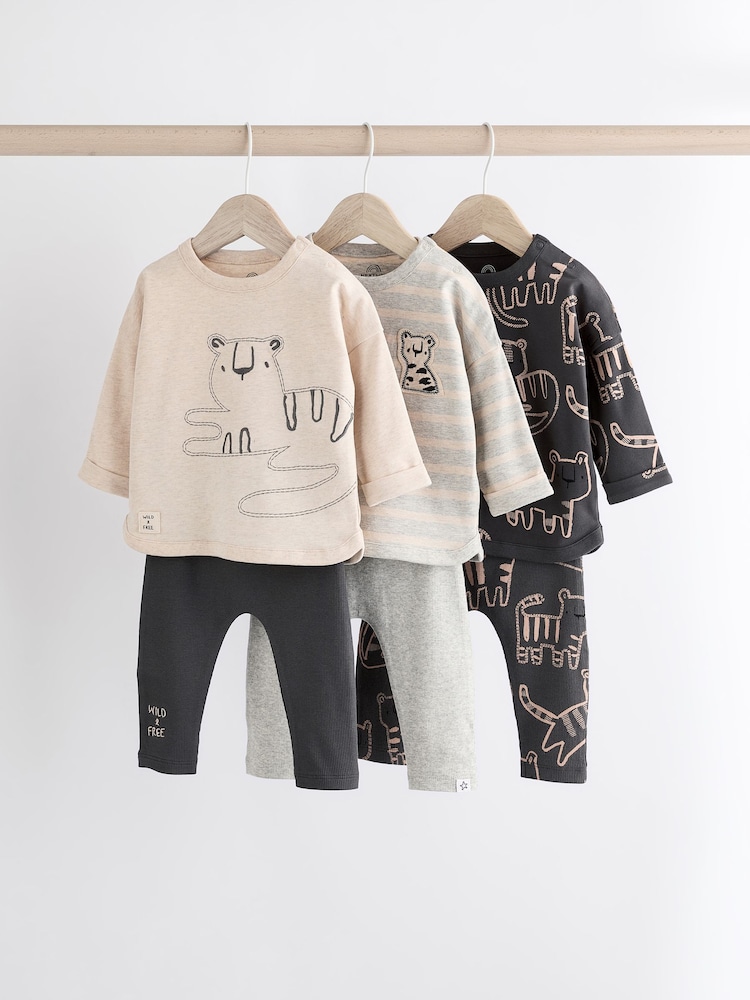 Mono Tiger Baby Top and Leggings 6 Piece Set - Image 1 of 15