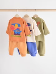 Bright Dino Baby T-Shirts and Joggers 6 Pack - Image 2 of 20