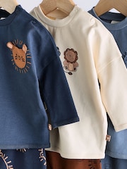 Navy Blue Lion Baby Tops and Leggings 6 Piece Set - Image 9 of 15