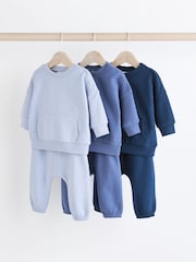 Blue Baby Sweatshirt and Joggers Set 6 Pack - Image 1 of 12