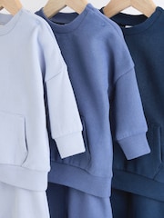Blue Baby Sweatshirt and Joggers Set 6 Pack - Image 3 of 12