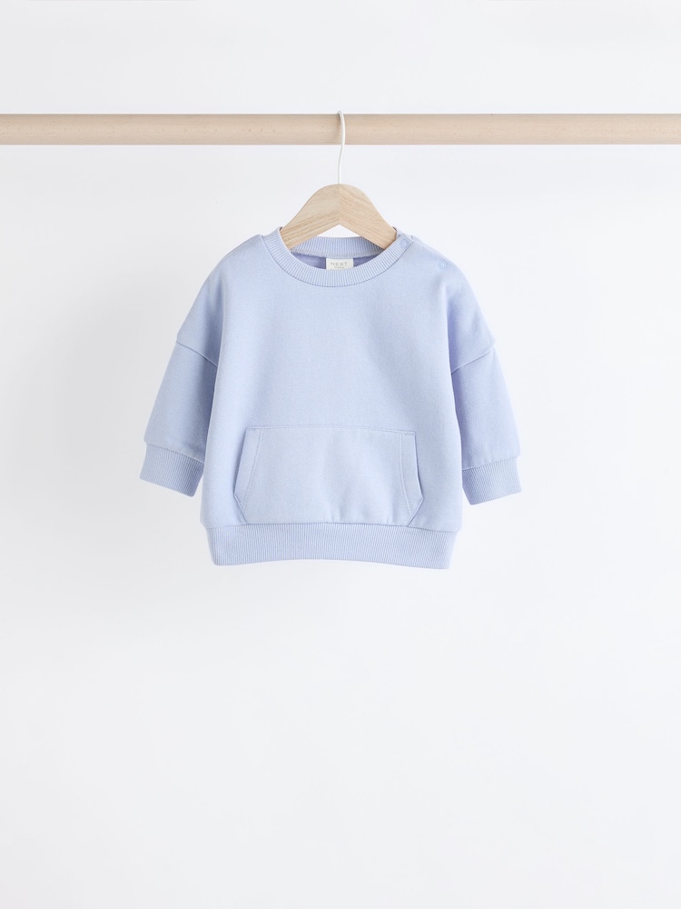 Blue Baby Sweatshirt and Joggers Set 6 Pack - Image 4 of 12