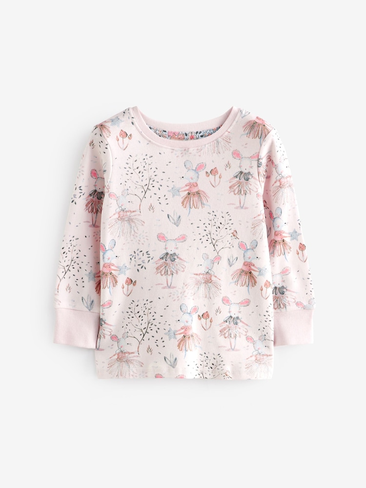 Blue/Pink Mouse Long Sleeve Snuggle Pyjamas 3 Pack (9mths-16yrs) - Image 14 of 17